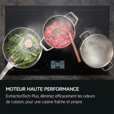 aeg gv77d91sb – hotte décorative murale 90 cm série 7000 silencetech